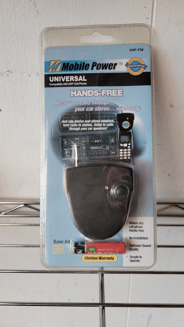 Mobile Power HF-FM Universal Hands-Free Wireless FM Car Speakerphone Vintage